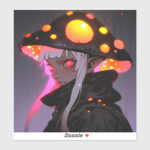 Dark Fantasy Mushroom Elf Anime Girl