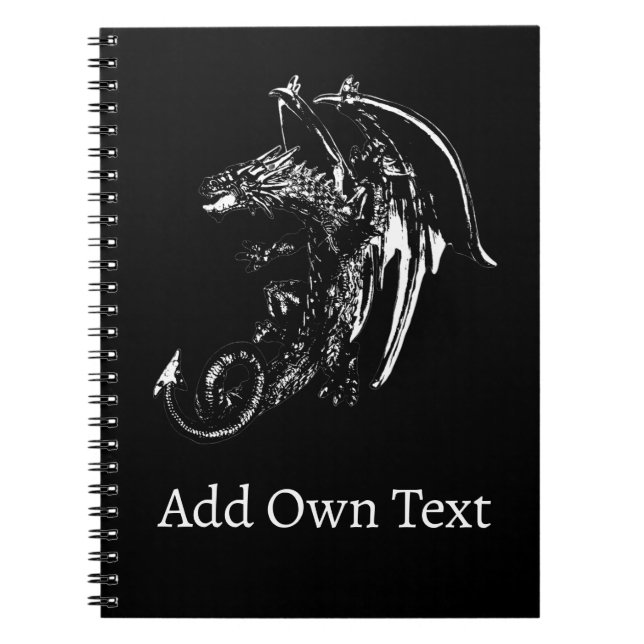 Dark Fantasy Mythical Creature Gothic Fire Wings   Notebook (Front)