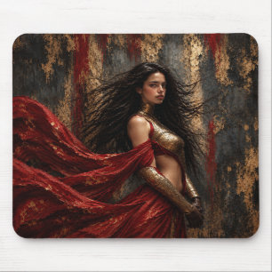 Dark Fantasy Warrior Woman Mouse Pad