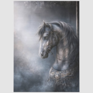 Dark Fantasy Whimsica Carousel Horse for Decoupage Tissue Paper