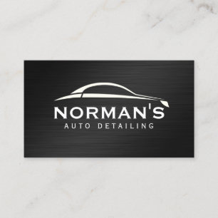 Dark faux metallic automotive business card