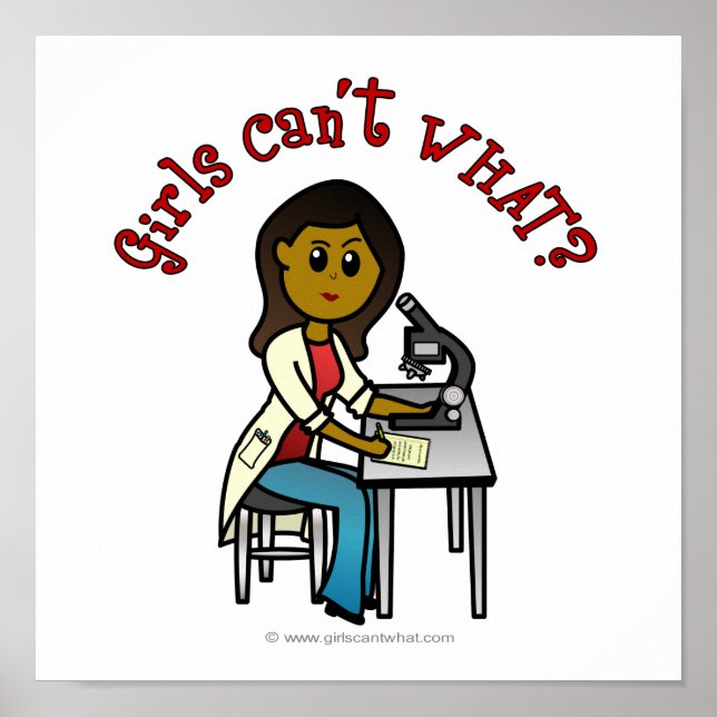 Dark Female Scientist Poster (Front)