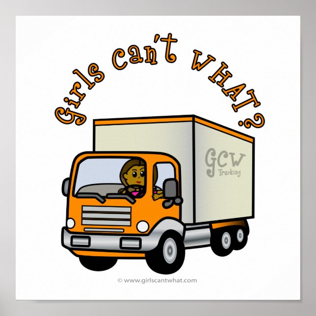 Dark Female Truck Driver Poster (Front)