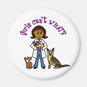 Dark Female Veterinarian Magnet