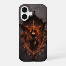 Dark Fire Angel iPhone 16 Case Gothic Fantasy Art
