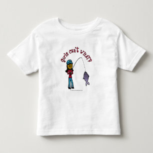 Dark Fishing Girl Toddler T-Shirt