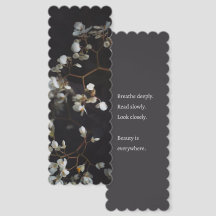 Dark Floral aesthetic Bookmark