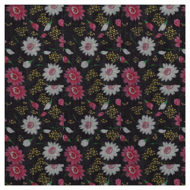 dark floral background floral wrapping paper fabric (Swatch)