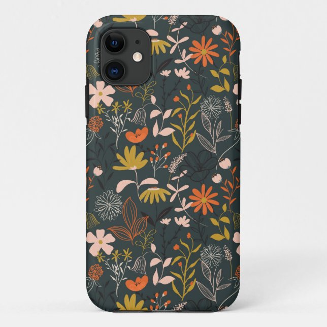 Dark Floral Case-Mate iPhone Case (Back)