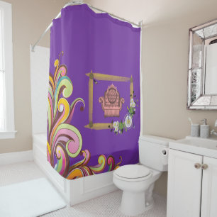 dark floral couch showercurtain purple shower curtain