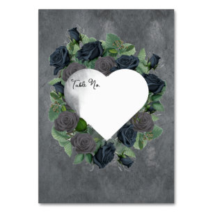 Dark Floral Gothic Style Table Number