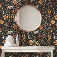 Dark Floral Midnight Garden Moody Botanical Black