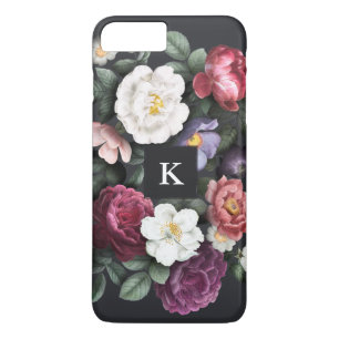 Dark Floral on Black   Monogram Case-Mate iPhone Case