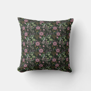 Dark Floral Pattern Cushion