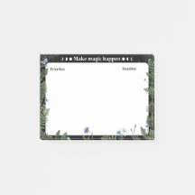 Dark Floral Productivity Sticky Note