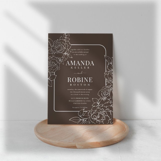 Dark Floral Wedding Invitation (Creator Uploaded)