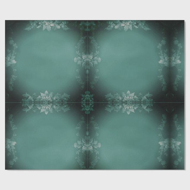 Dark Floral Wrapping Paper (Flat)