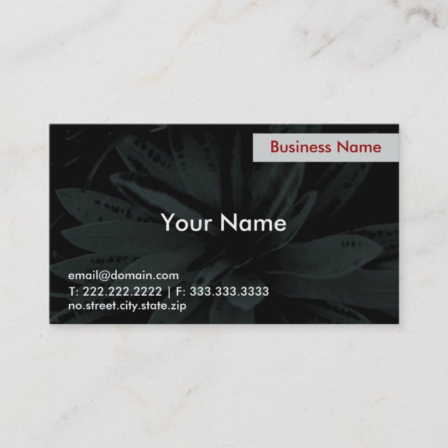 Dark flower business card (Front)