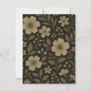 Dark Flower Cottagecore Botanical Floral Moody  Postcard