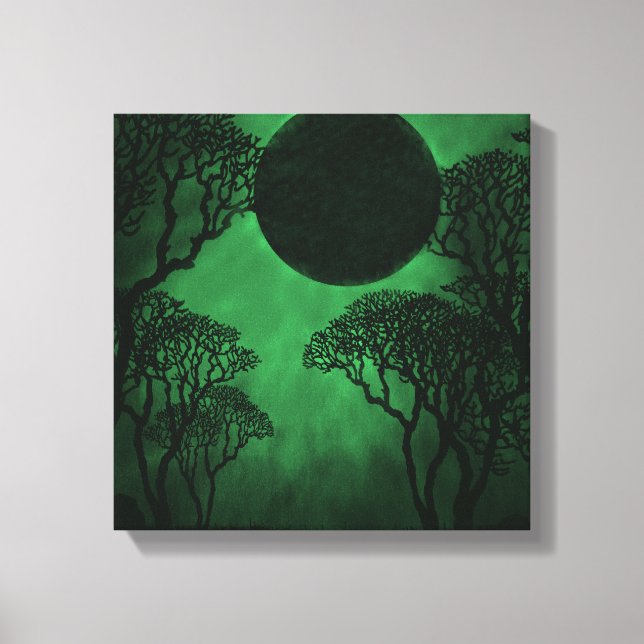 Dark Forest Eclipse Canvas Print (Front)