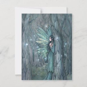 Dark Forest Fairy Mystical Fantasy Art Postcard
