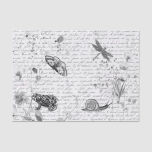 Dark Forest Frog Wild Flower Decoupage Tissue Paper