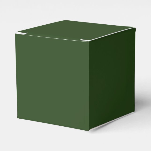 Dark Forest Green Classic Favour Box (Front Side)