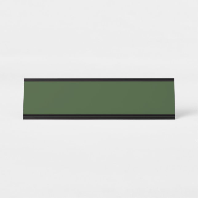 Dark Forest Green Desk Name Plate (Front)