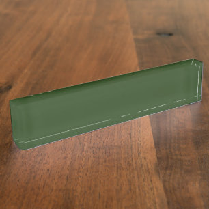 Dark Forest Green Desk Nameplate