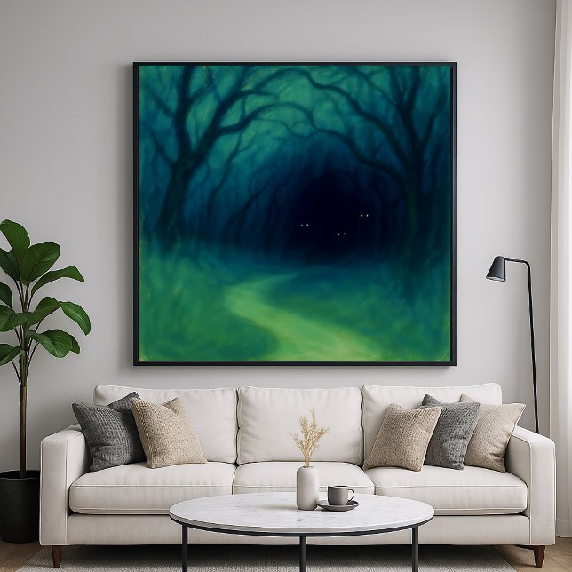 Dark Forest Path - Impressionism Style Art Poster (Creator Uploaded)