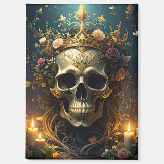 Dark Forest Skull Magnet