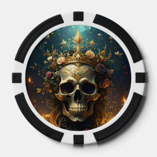 Dark Forest Skull Poker Chip