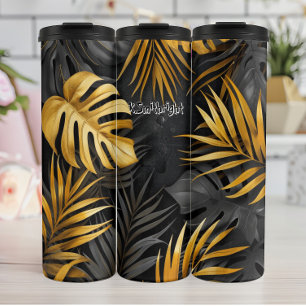 Dark Forest with Golden Highlights Thermal Tumbler