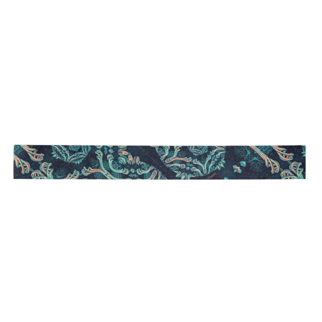 Dark fractal elegance satin ribbon (Front)