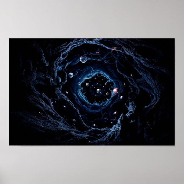 Dark Galaxy Outer Space Poster Print Wall Art (Front)