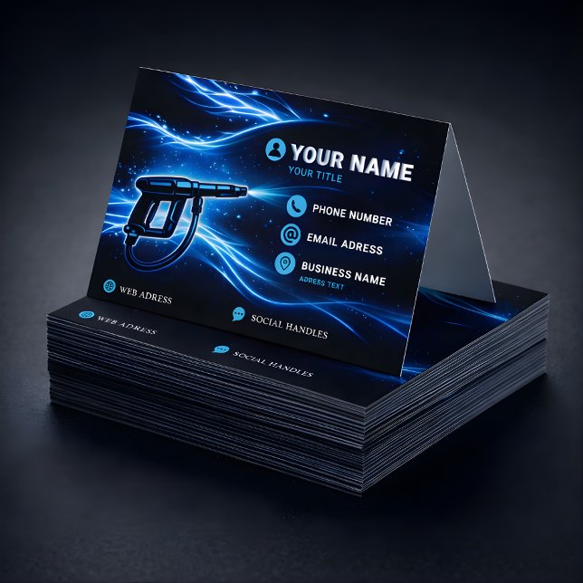 Dark Galaxy Residential Pressure Washing Business Card (Creator Uploaded)