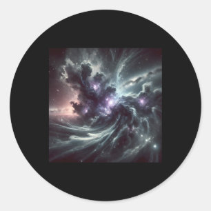 Dark Galaxy Sticker1 Classic Round Sticker