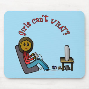 Dark Gamer Girl Mouse Pad