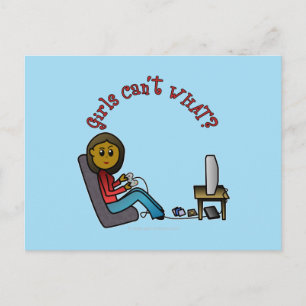 Dark Gamer Girl Postcard