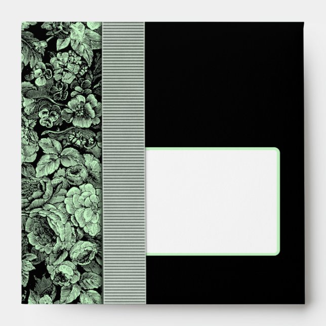 Dark Garden Square Greeting Card Envelope (Front)