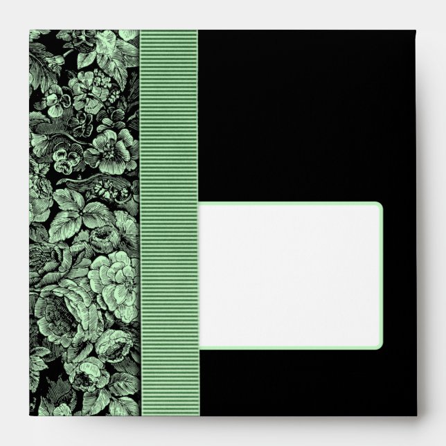Dark Garden Square Greeting Card Envelope (Front)