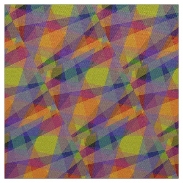 Dark Geometric - Cotton Twill Fabric (Swatch)