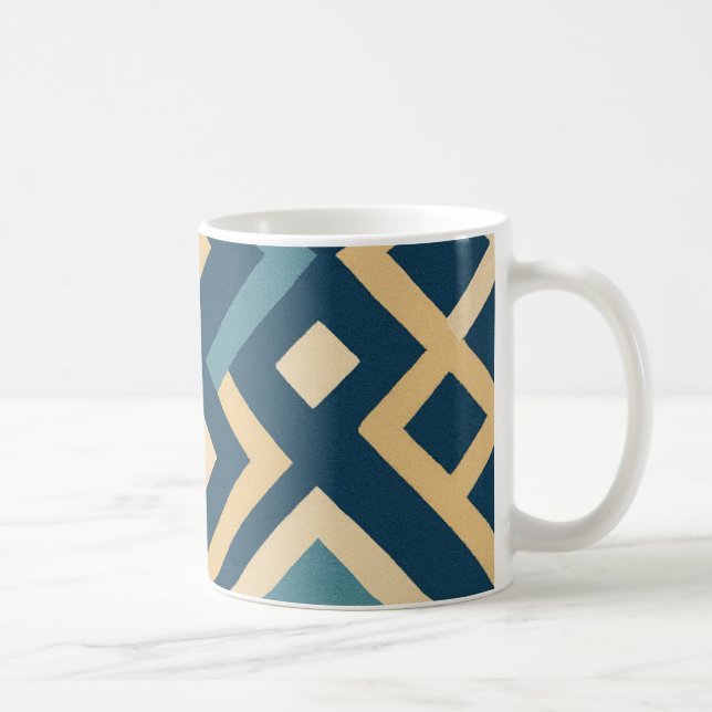 Dark Geometric Design Coffee Mug (Right)