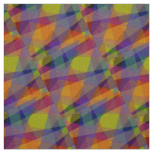 Dark Geometric - Ivory Linen Fabric