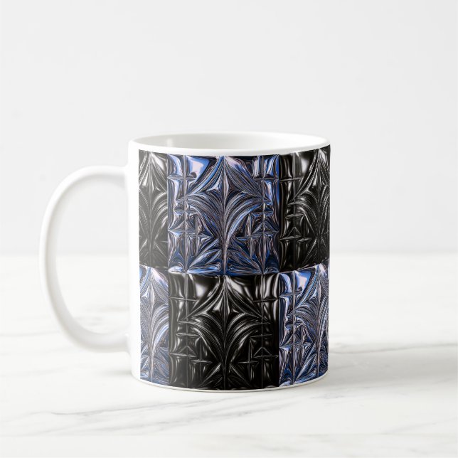 Dark Geometric Mug" Coffee Mug (Left)