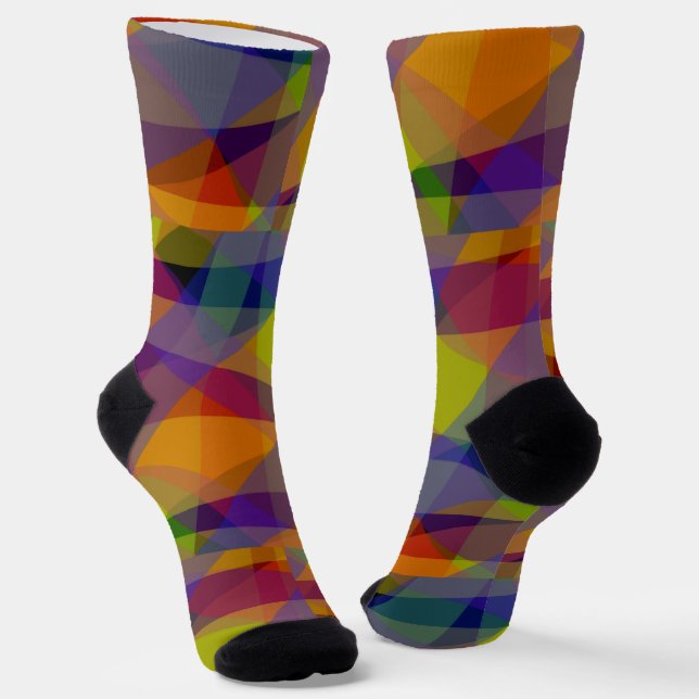 Dark Geometric - Premium Socks (Angled)