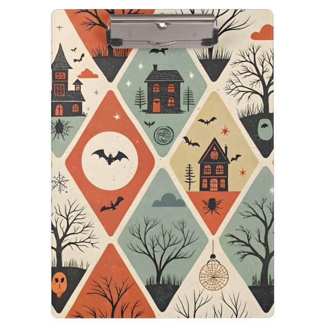 Dark ghost pattern clipboard (Front)