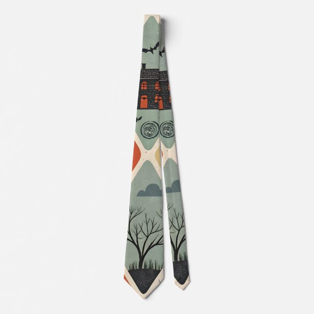 Dark ghost pattern tie (Front)