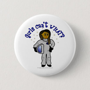 Dark Girl Astronaut 6 Cm Round Badge