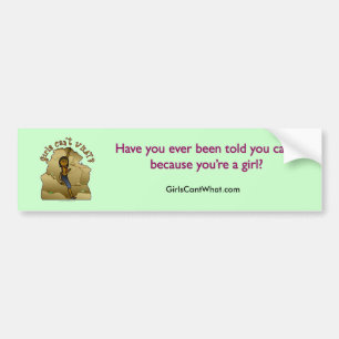 Dark Girl Rock Climber Bumper Sticker